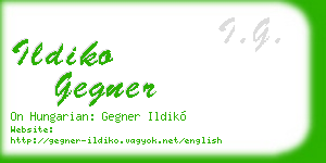 ildiko gegner business card